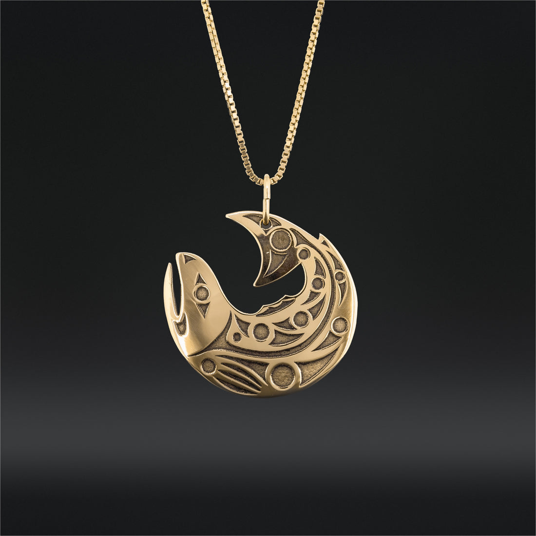 Salmon - 14k Gold Pendant