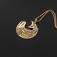 Salmon - 14k Gold Pendant