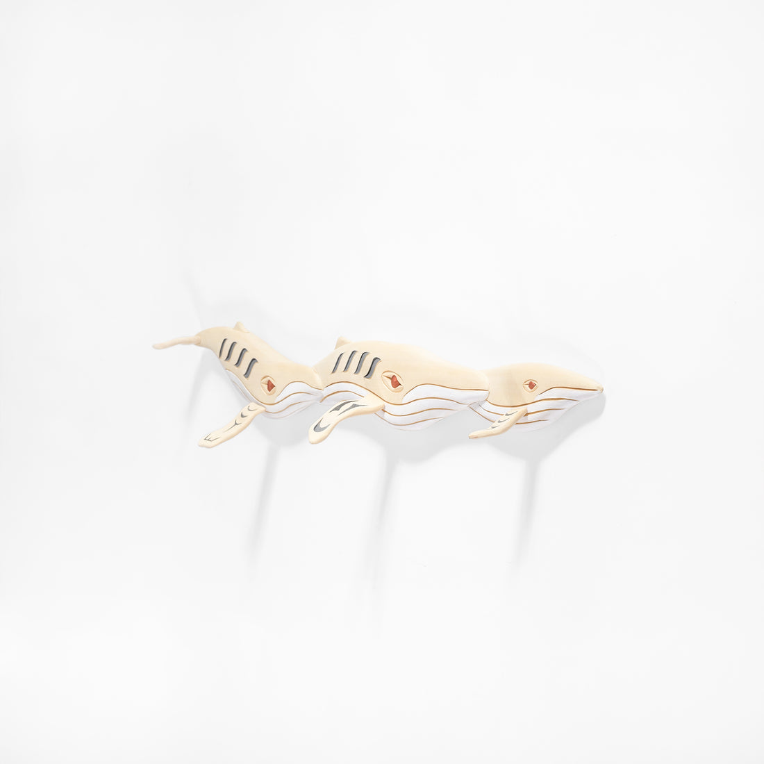 Humpback Whales - Yellow Cedar Wall Sculpture