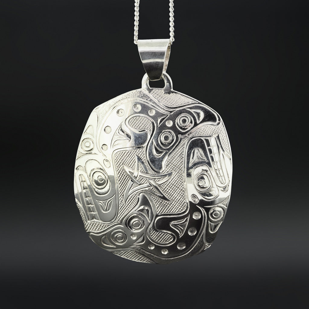 Killerwhales - Silver Pendant