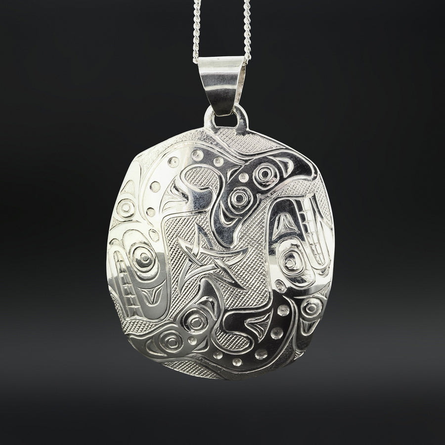 Killerwhales - Silver Pendant