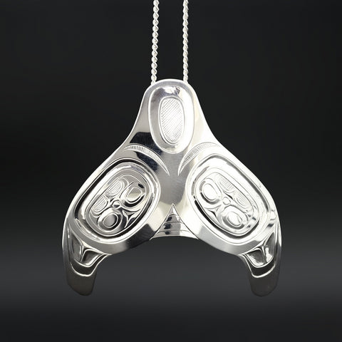 Whale Tail - Silver Pendant