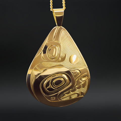 Birth of Grizzly Clan - 14k Gold Pendant