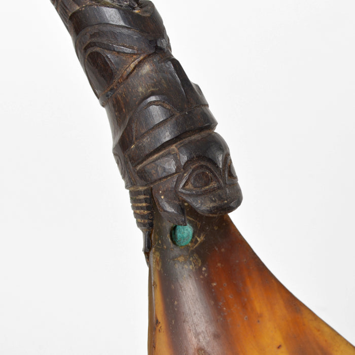 Raven, Humans and Frog - Mountain Goat Horn Feast Ladle