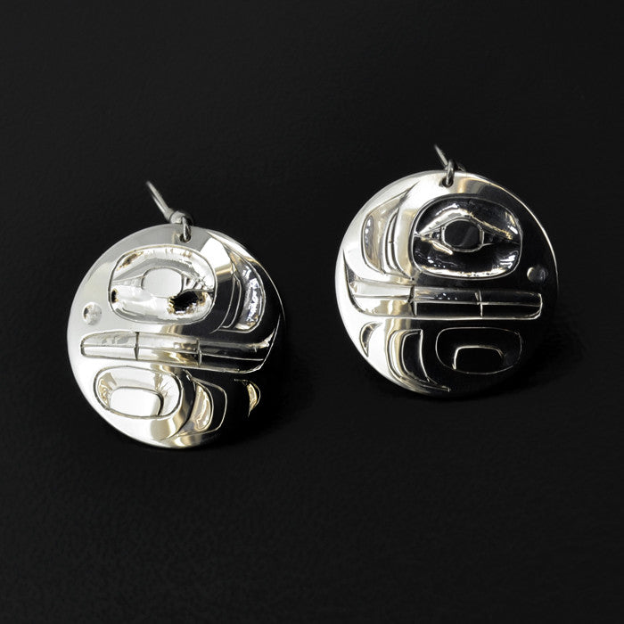 Whale - Silver Earrings