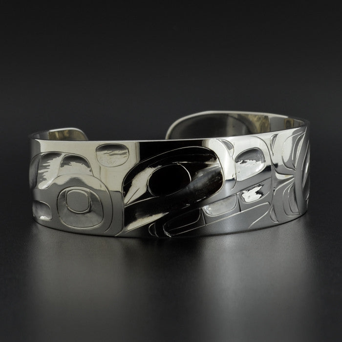 Whale and Hawk - Silver Bracelet