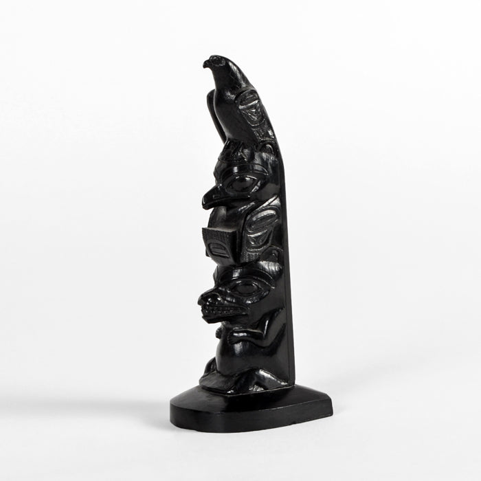 Eagle, Raven, Bear - Argillite Pole