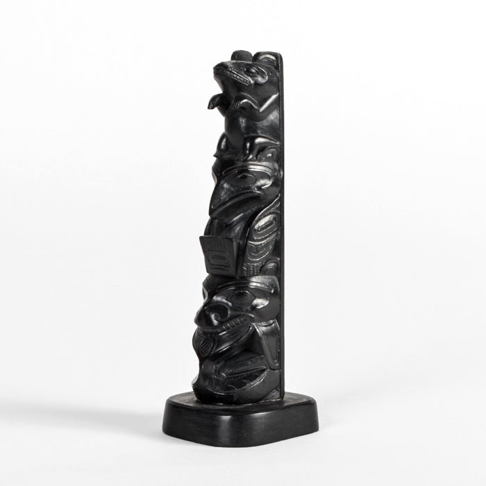 Bear, Raven, Killerwhale - Argillite Pole