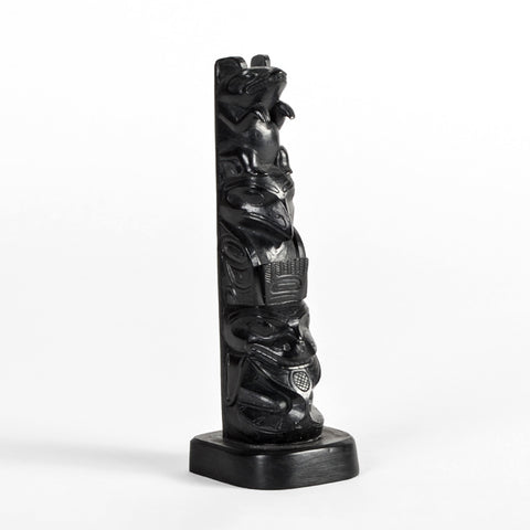 Bear, Raven, Killerwhale - Argillite Pole