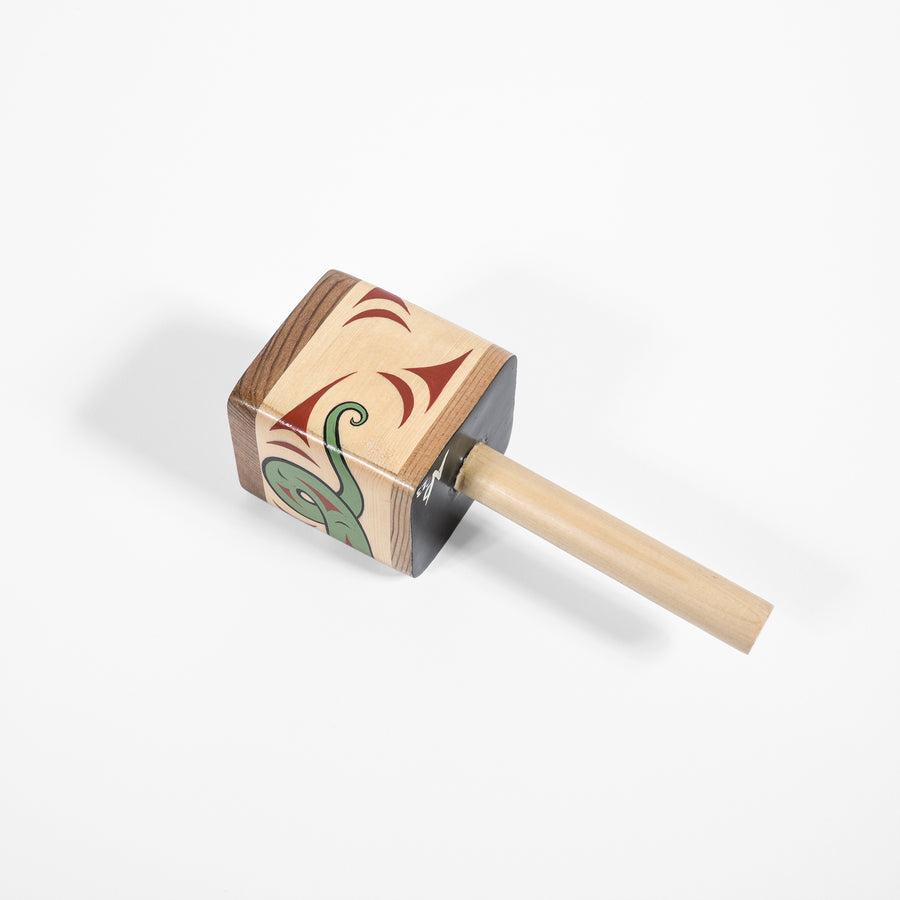 Wooden Snake Rattle Instrument Lightning Snake - Cedar Bentwood Rattle – Lattimer Gallery