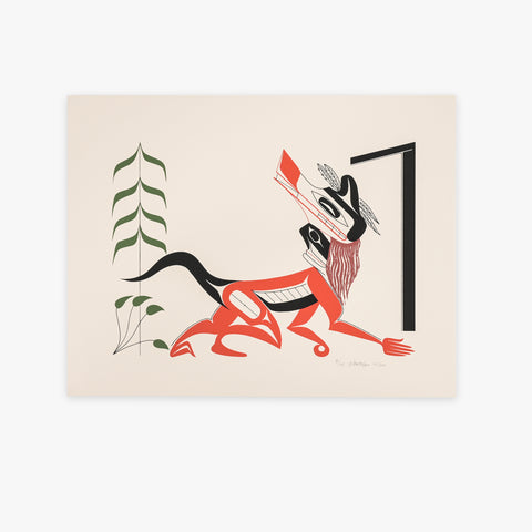 Crawling Wolf Dancer (Self Portrait) - Limited Edition Print