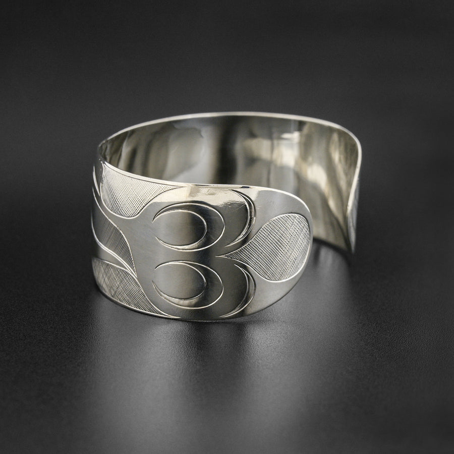 Baleen Whale and Wolf - Silver Bracelet