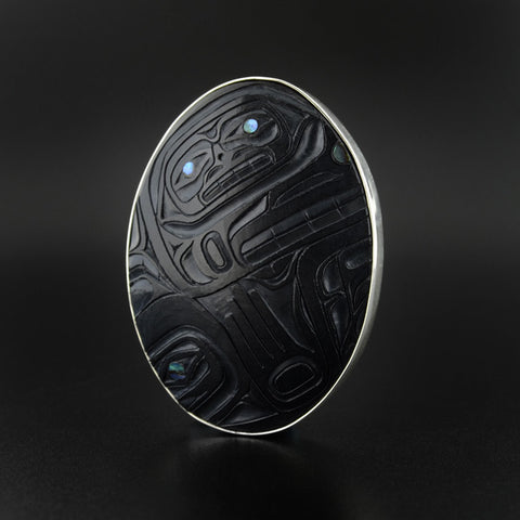 Wasgo Transforming - Argillite Pendant with Abalone