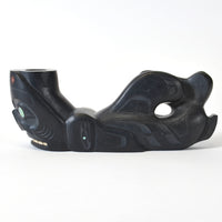 Dogfish - Argillite Pipe with Inlays