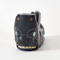 Dogfish - Argillite Pipe with Inlays