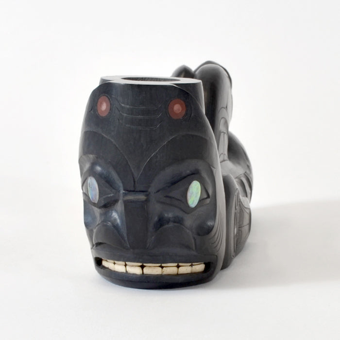 Dogfish - Argillite Pipe with Inlays