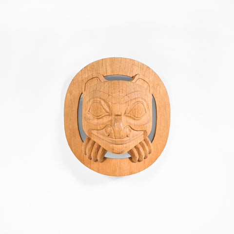 Haida Bear Cub Birth - Red Cedar Sculpture