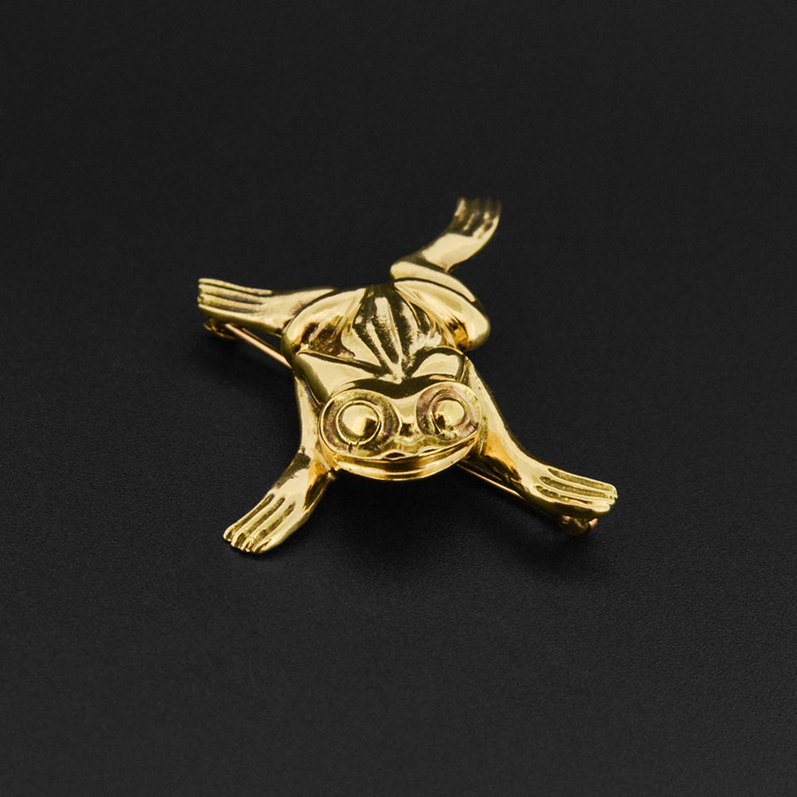 Frog - Limited Edition 18k Gold Brooch