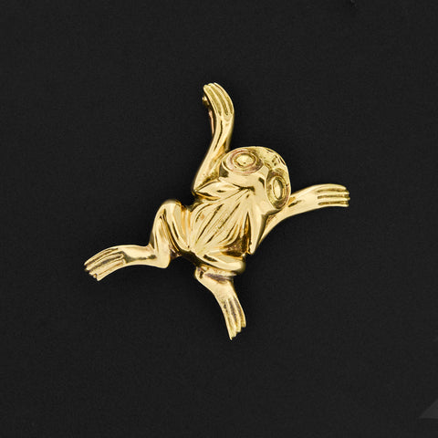 Frog - Limited Edition 18k Gold Brooch