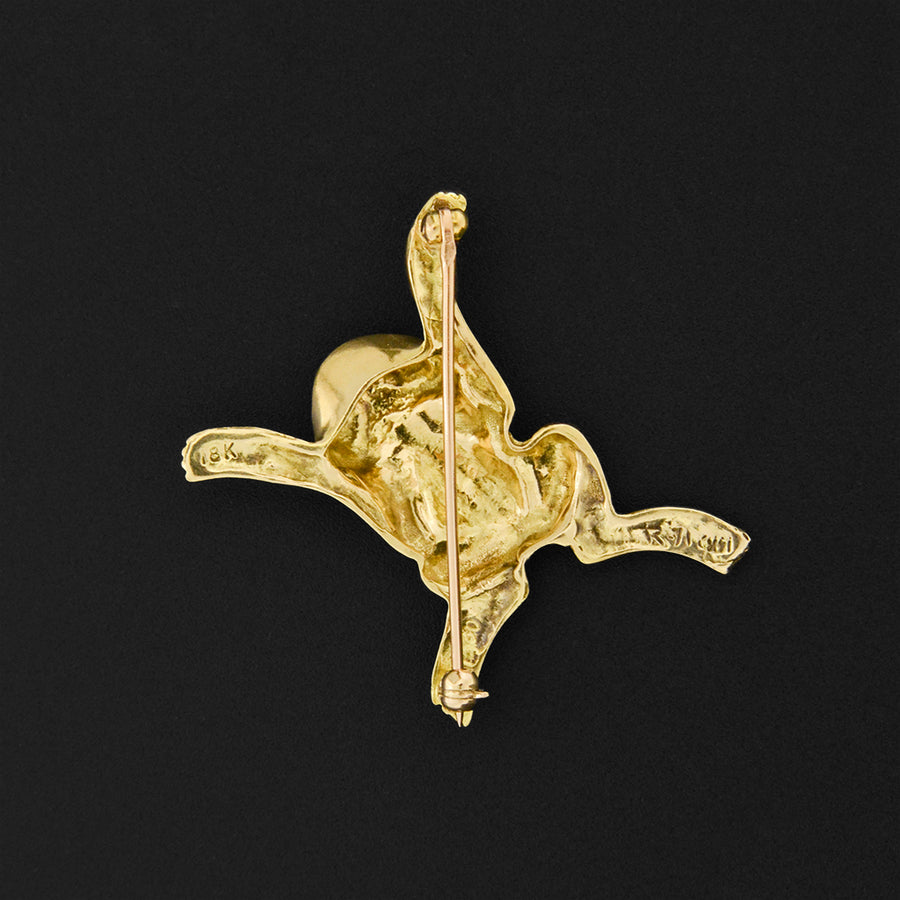 Frog - Limited Edition 18k Gold Brooch