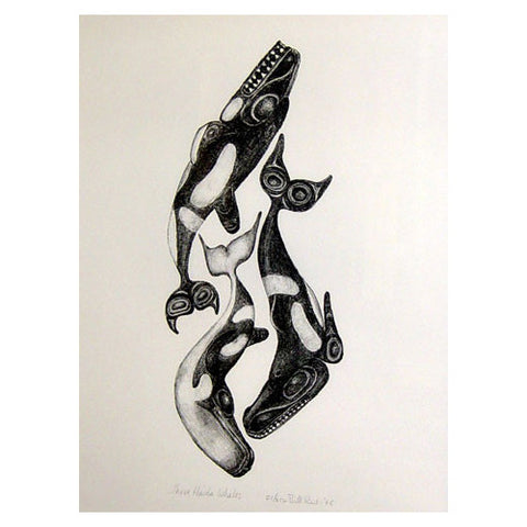 Three Haida Whales - Limited Edition Print