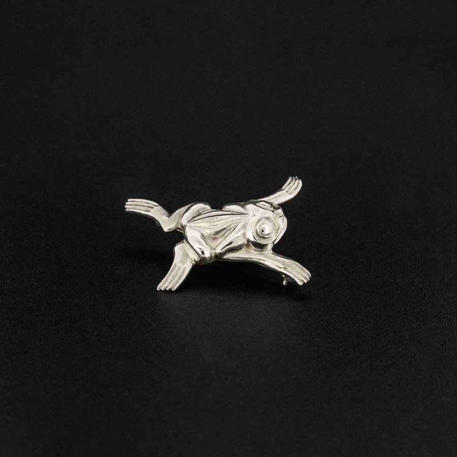 Frog - Silver Brooch