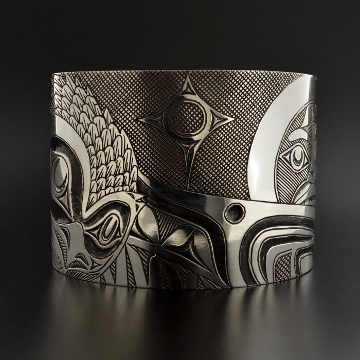 Owl and Moon - Silver Bracelet