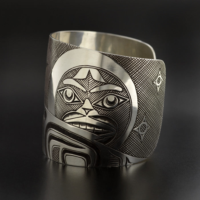 Owl and Moon - Silver Bracelet