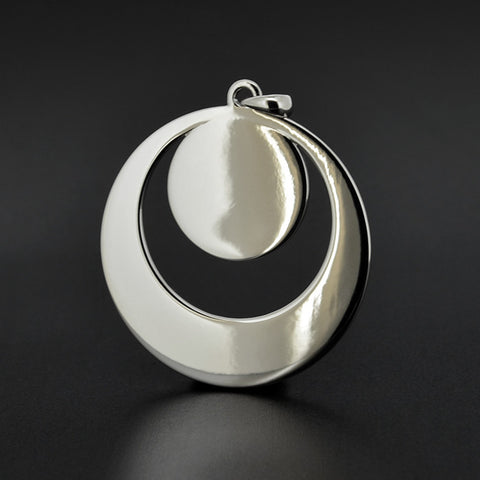 Salish Moon - Silver Pendant