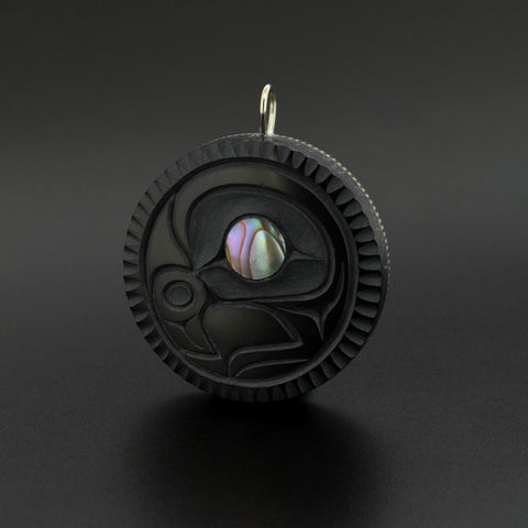 Eagle - Argillite Pendant with Abalone