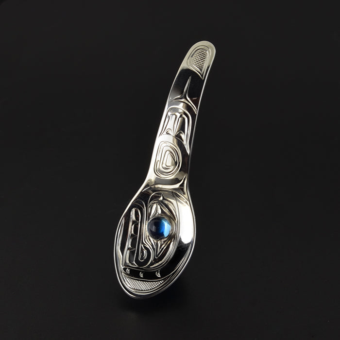 Orca - Silver Pendant with Blue Topaz