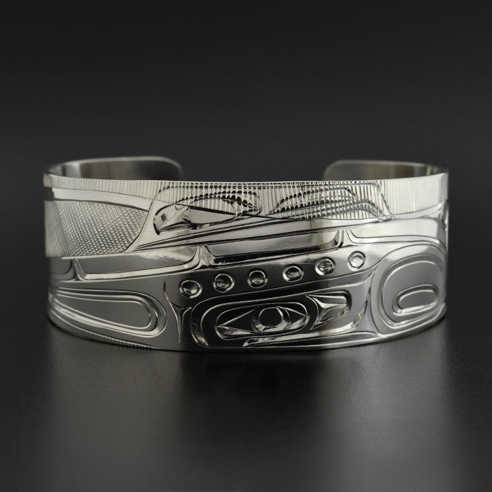 Orca in the Rain - Silver Bracelet