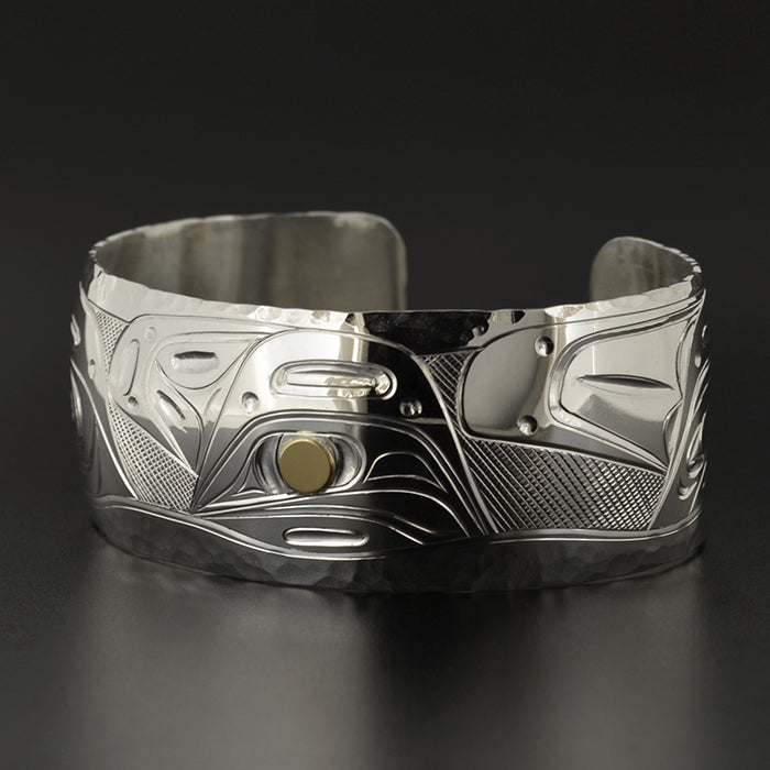 Pod of Killerwhales - Silver Bracelet with 14k Gold