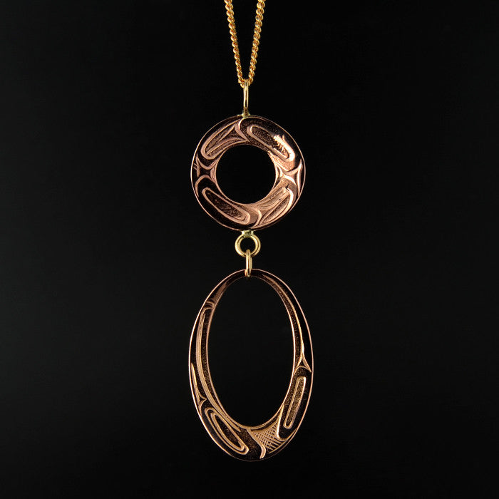 Hummingbird - 14k Rose Gold Pendant