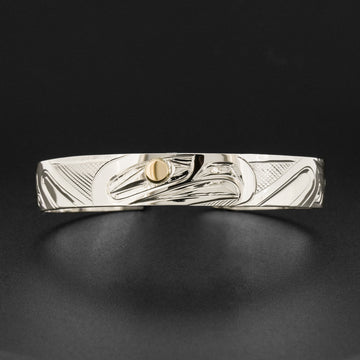 Eagle - Silver Bracelet with 14k Gold