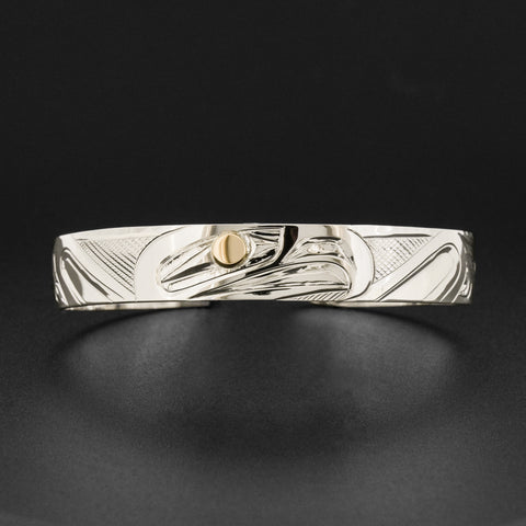 Eagle - Silver Bracelet with 14k Gold