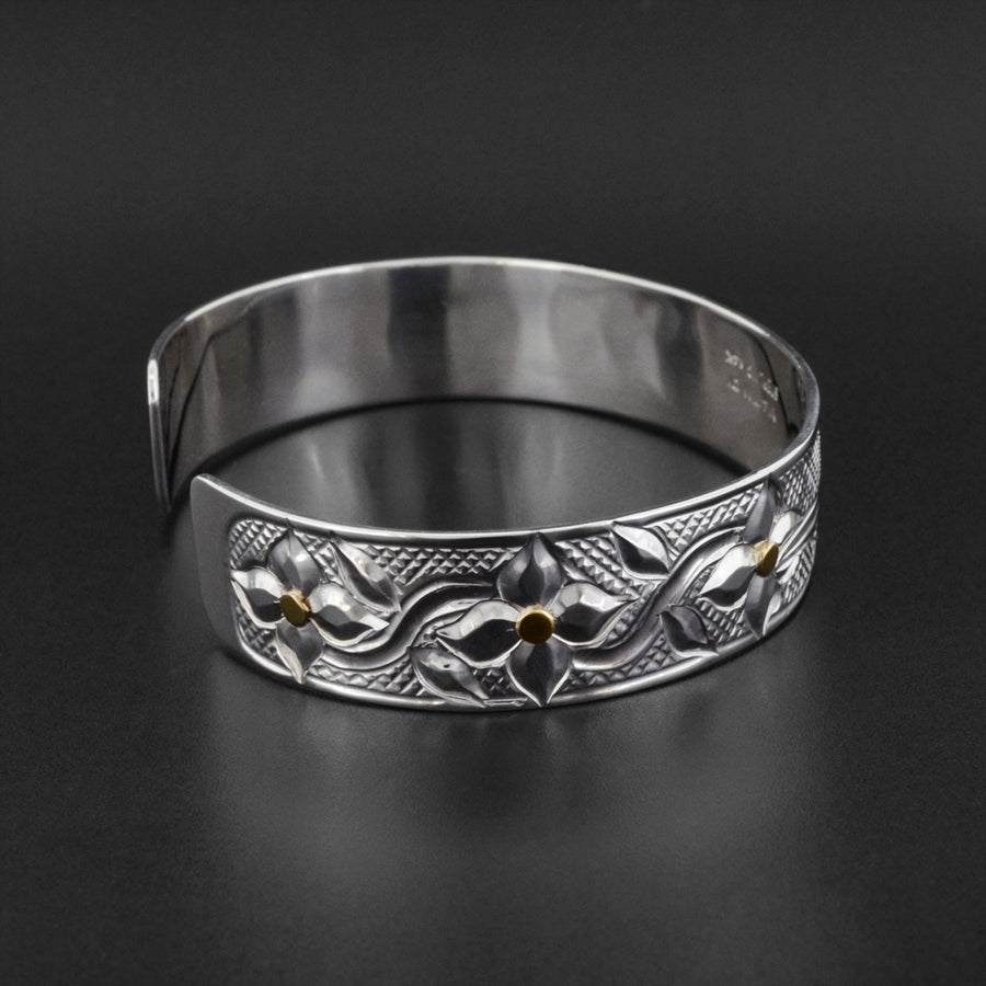 Hummingbird - Silver Bracelet with 14k Gold