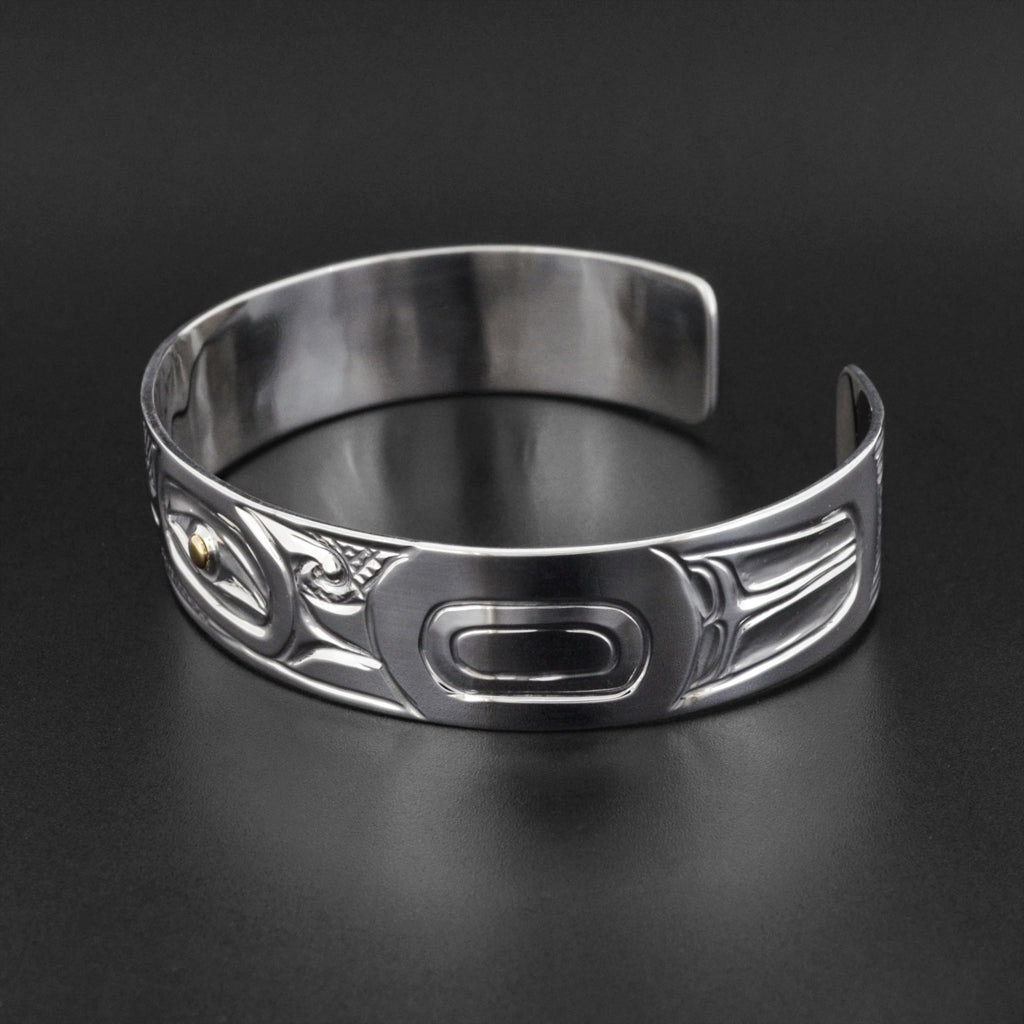 Hummingbird - Silver Bracelet with 14k Gold