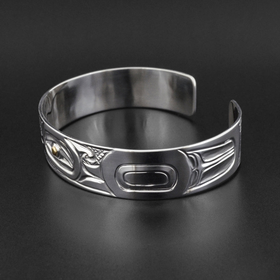 Hummingbird - Silver Bracelet with 14k Gold