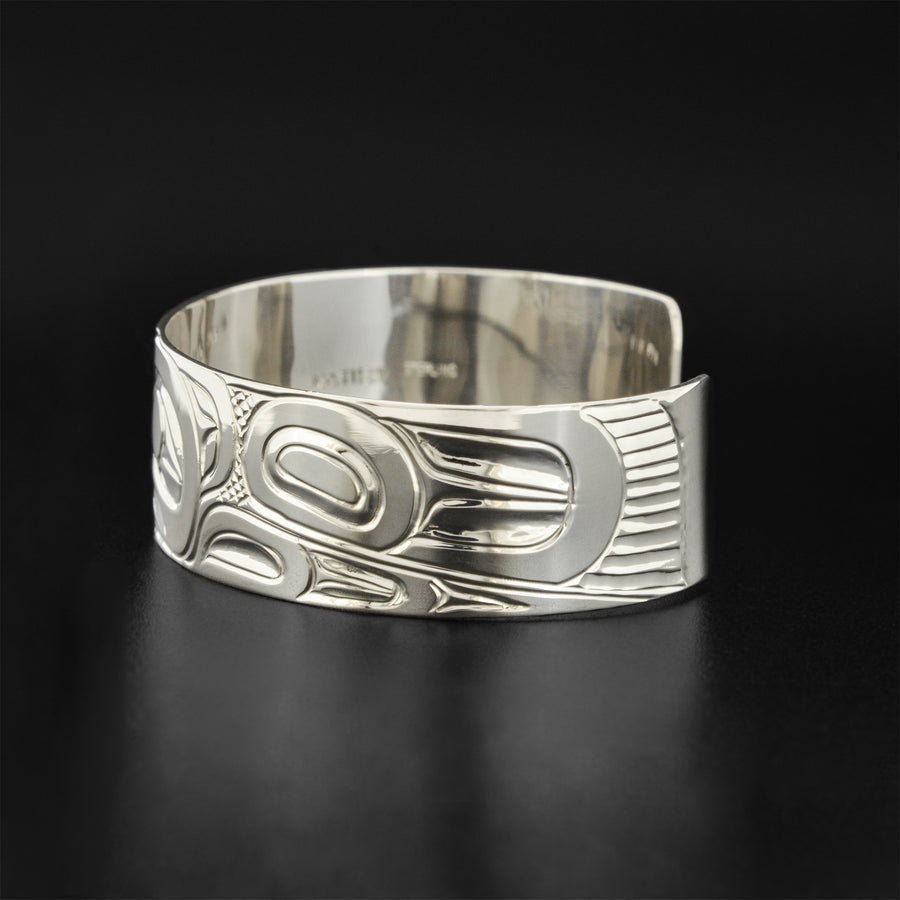 Raven and Sun - Silver Bracelet