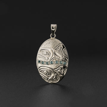 Killerwhales - Silver Pendant