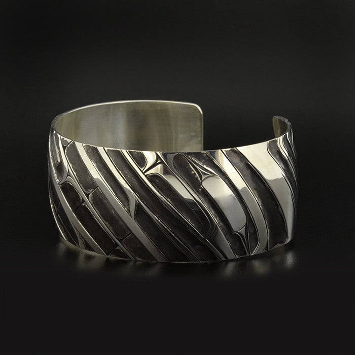 Abstract (Mouse Woman) - Silver Bracelet