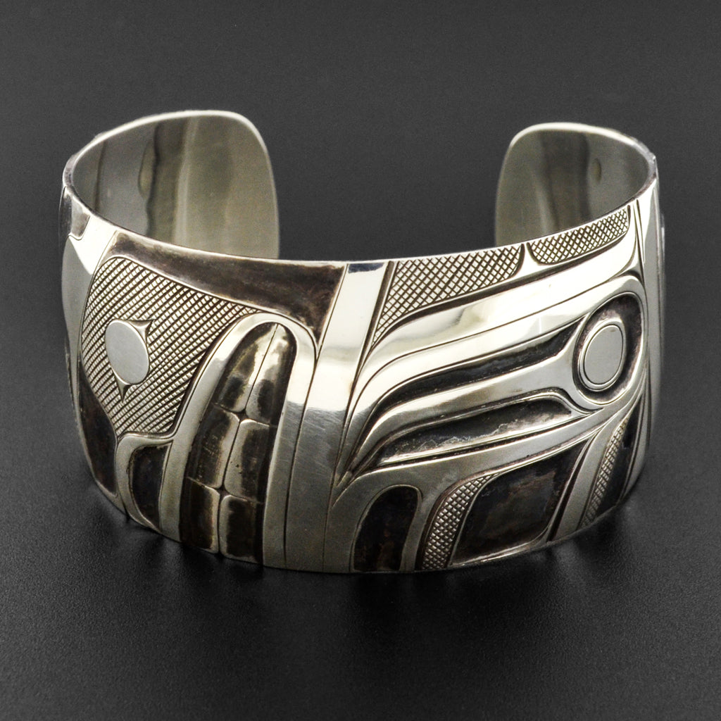 Abstract - Oxidized Silver Bracelet