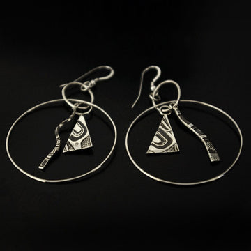 Abstract - Silver Earrings