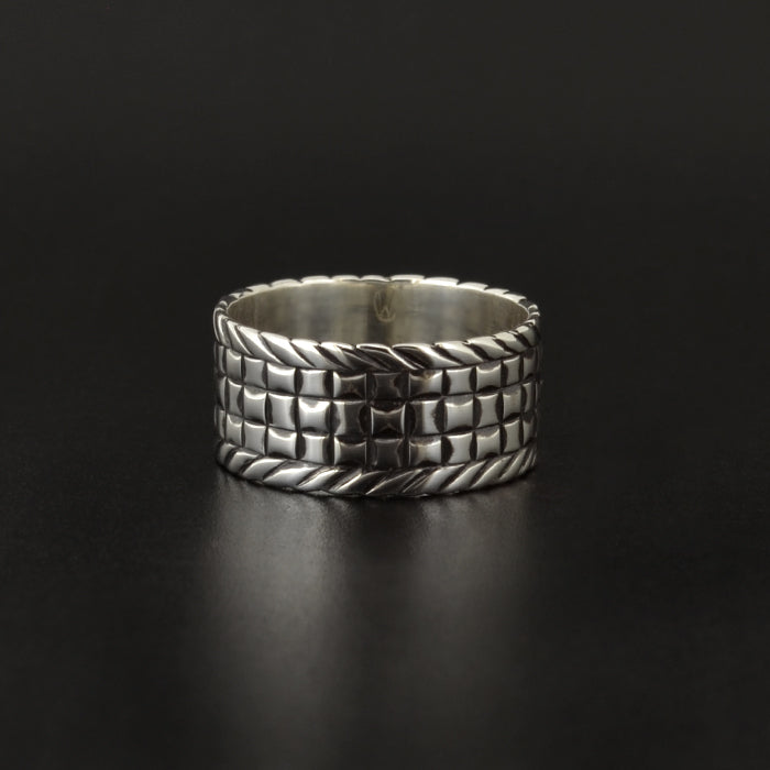 Basket Weaving - Silver Ring