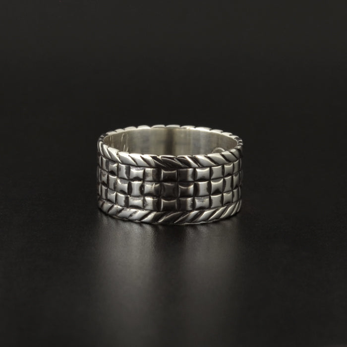 Basket Weaving - Silver Ring
