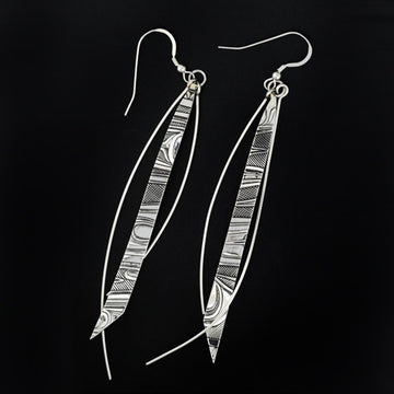 Large Wind - Silver Earrings