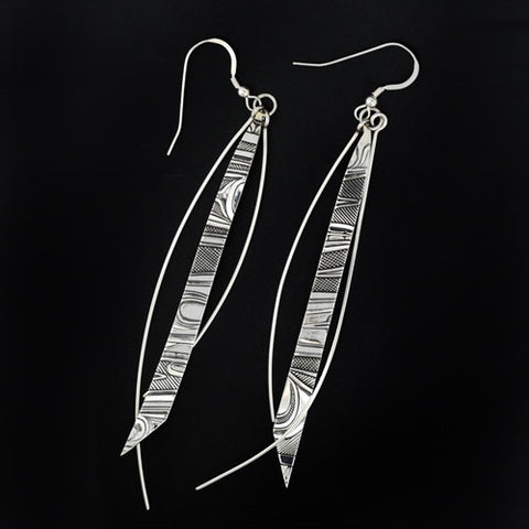 Large Wind - Silver Earrings