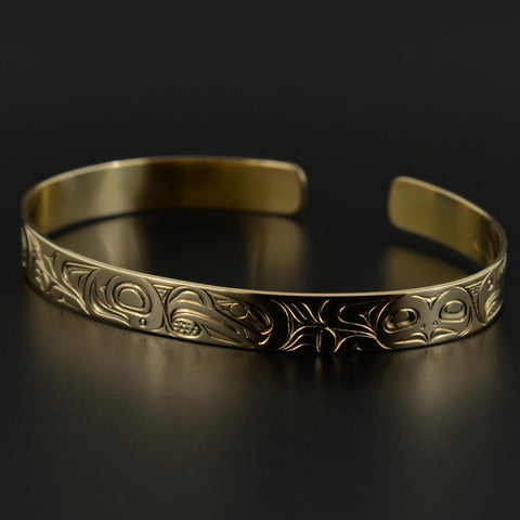 Eagles with Bear - 14k Gold Bracelet