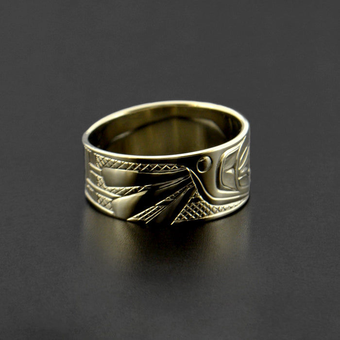 Blue Heron - 14k Gold Ring